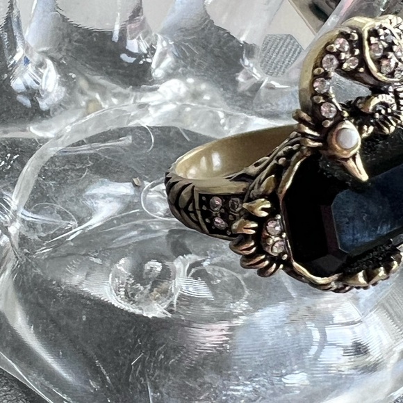 Heidi Daus Very Vintage Bird Swarovski Crystals size 10 ring EUC - Picture 7 of 9